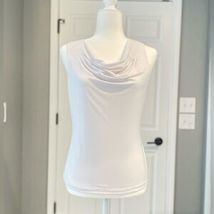 EUC Calvin Klein XS white sleeveless top with cowl neck